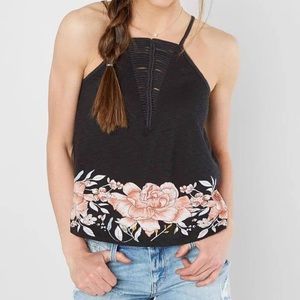 NWT Billabong Black Floral Tank | S